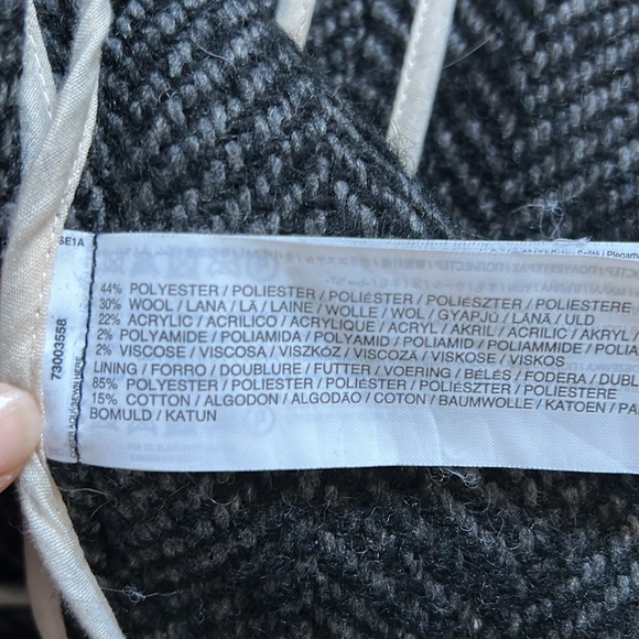 Mango Chevrons black wool coat - Picture 5 of 5